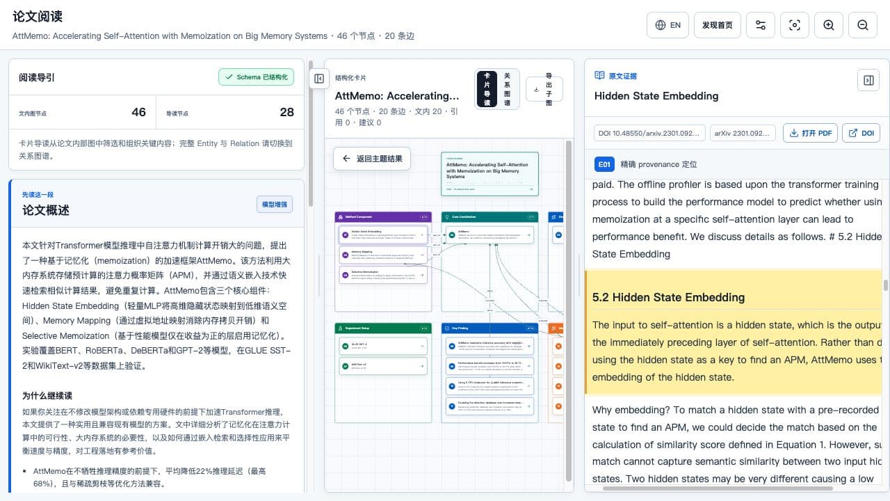 原文证据页：结构对象、证据和来源段落保持同屏可追溯。